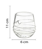 Glass with transparent lines