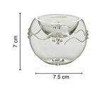 Candle Holder bubble shape with flower like ornaments