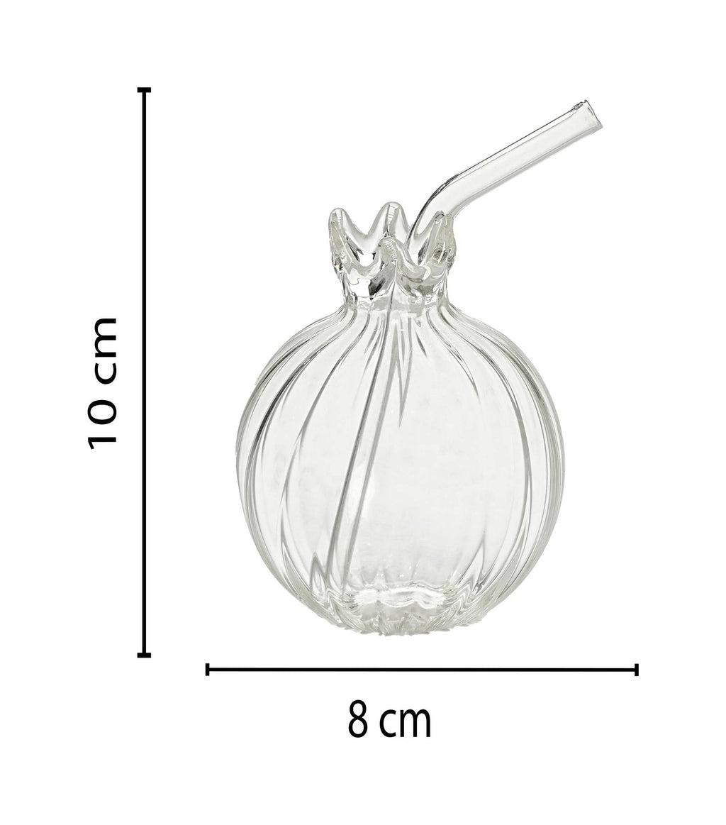 Pomegranate- clear transparent inner ribbed