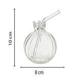 Pomegranate- clear transparent inner ribbed