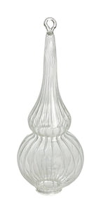 Christmas decoration piece inner ribbed, elongated