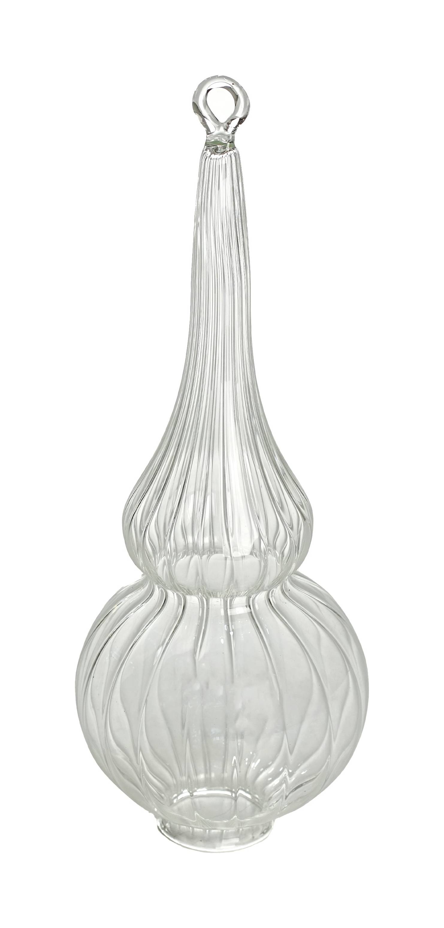 Christmas decoration piece inner ribbed, elongated