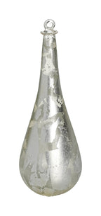 Christmas decoration piece elongated pear shaped, golden