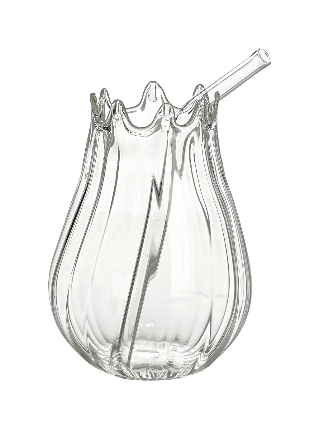 Pomegranate inner ribbed clear with wide opening
