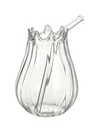 Pomegranate inner ribbed clear with wide opening