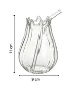 Pomegranate inner ribbed clear with wide opening
