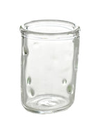 Glass for spoon, with dots