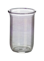 Glass for spoon, ribbed colored edge (pink, amber)