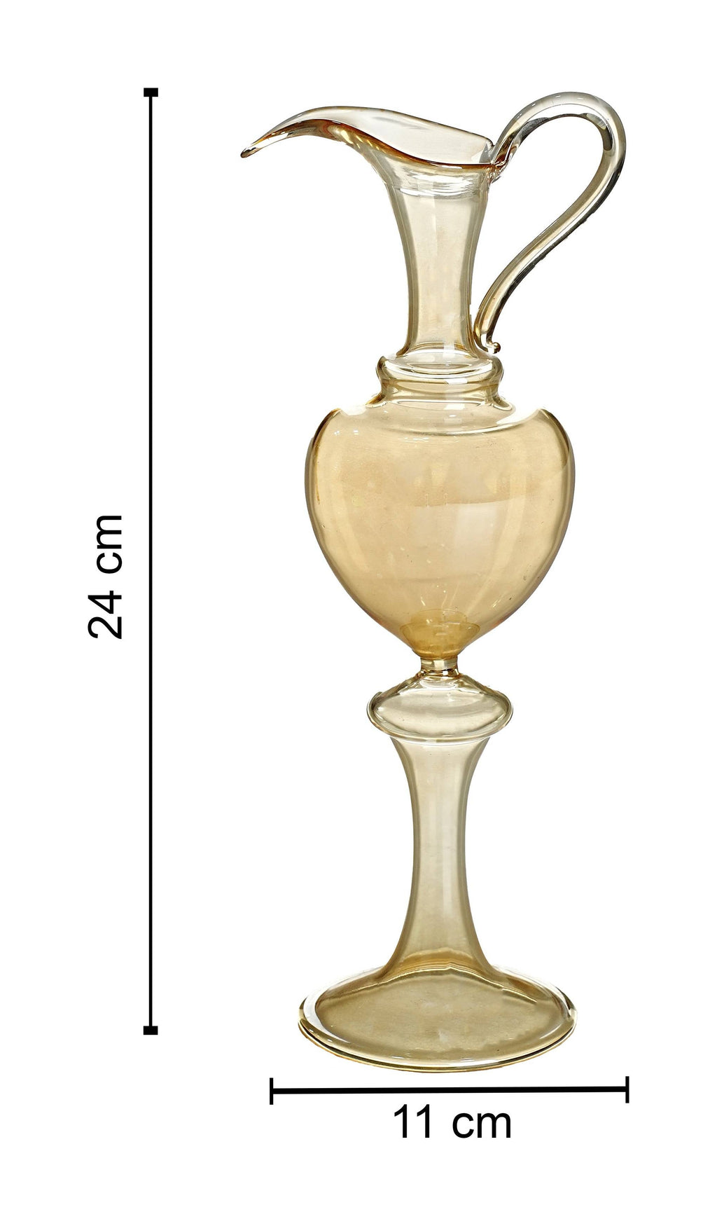 Jug with handle, light amber color