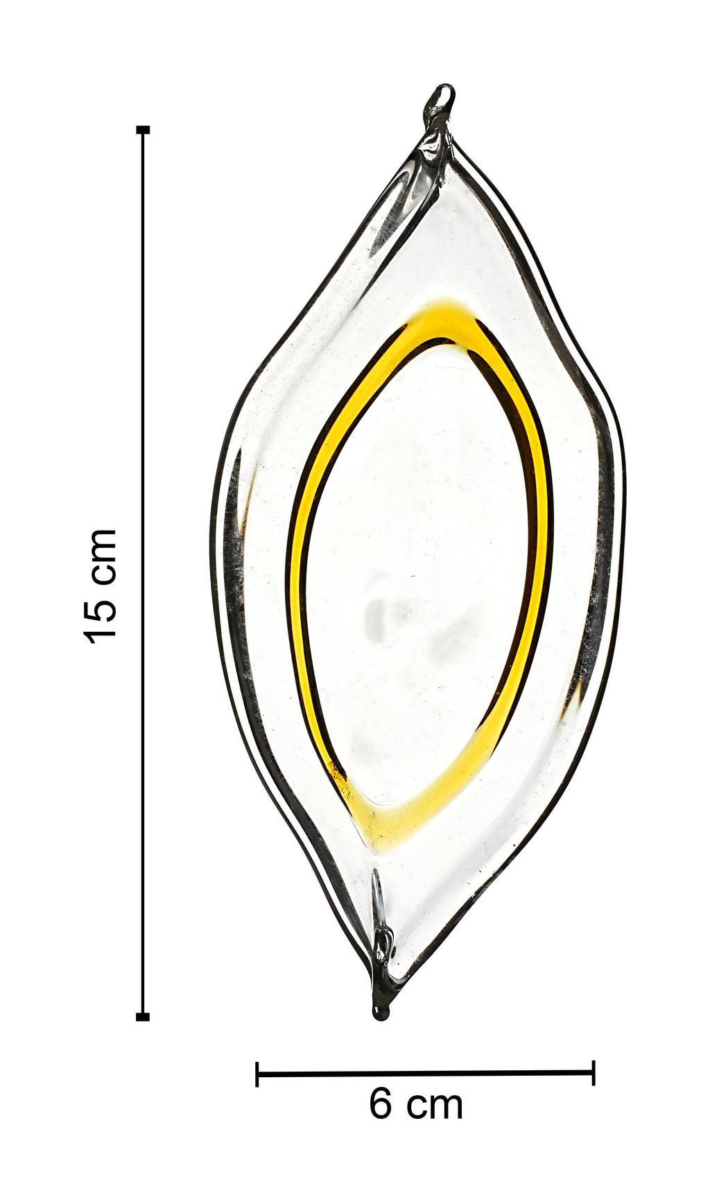 Chandelier leaf with amber line