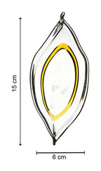 Chandelier leaf with amber line