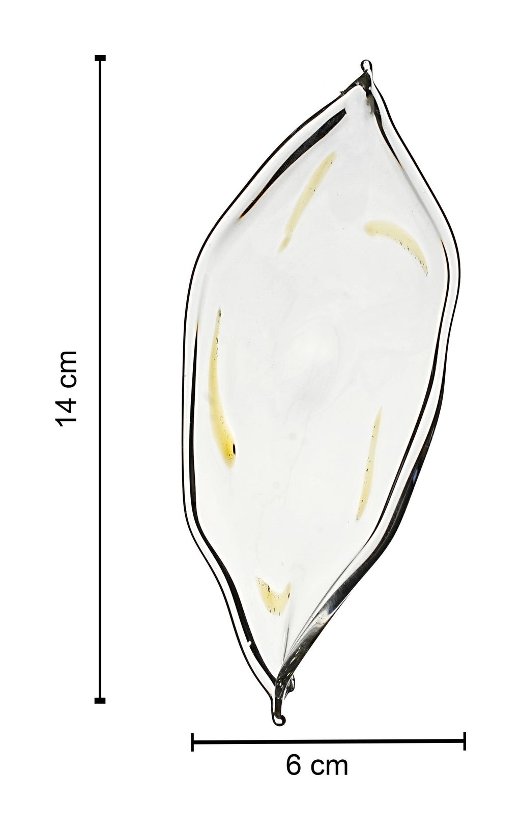 Chandelier leaf, with amber splashes