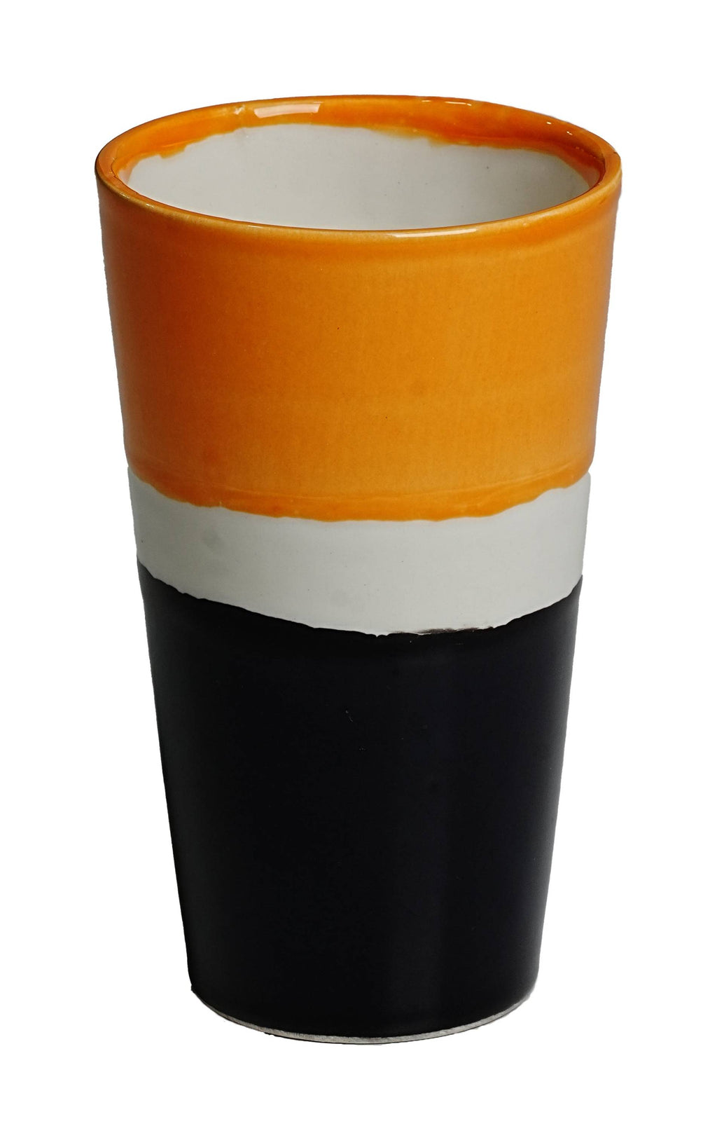 Mug / Tumbler- Orange, White & Black Design