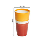 Mug / Tumbler- Yellow, White & Red Design