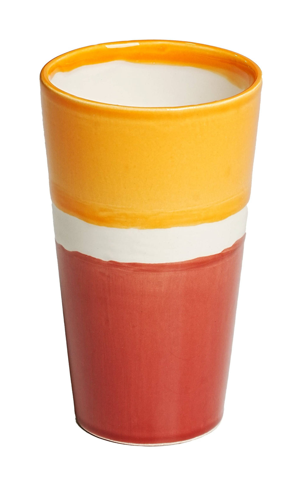 Mug / Tumbler- Yellow, White & Red Design