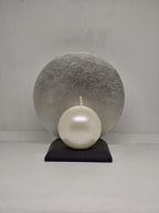 Candle Holder- Wooden with Metal Back Plate