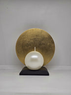 Candle Holder- Wooden with Metal Back Plate