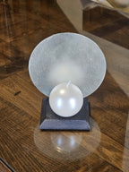 Candle Holder- Wooden with Metal Back Plate