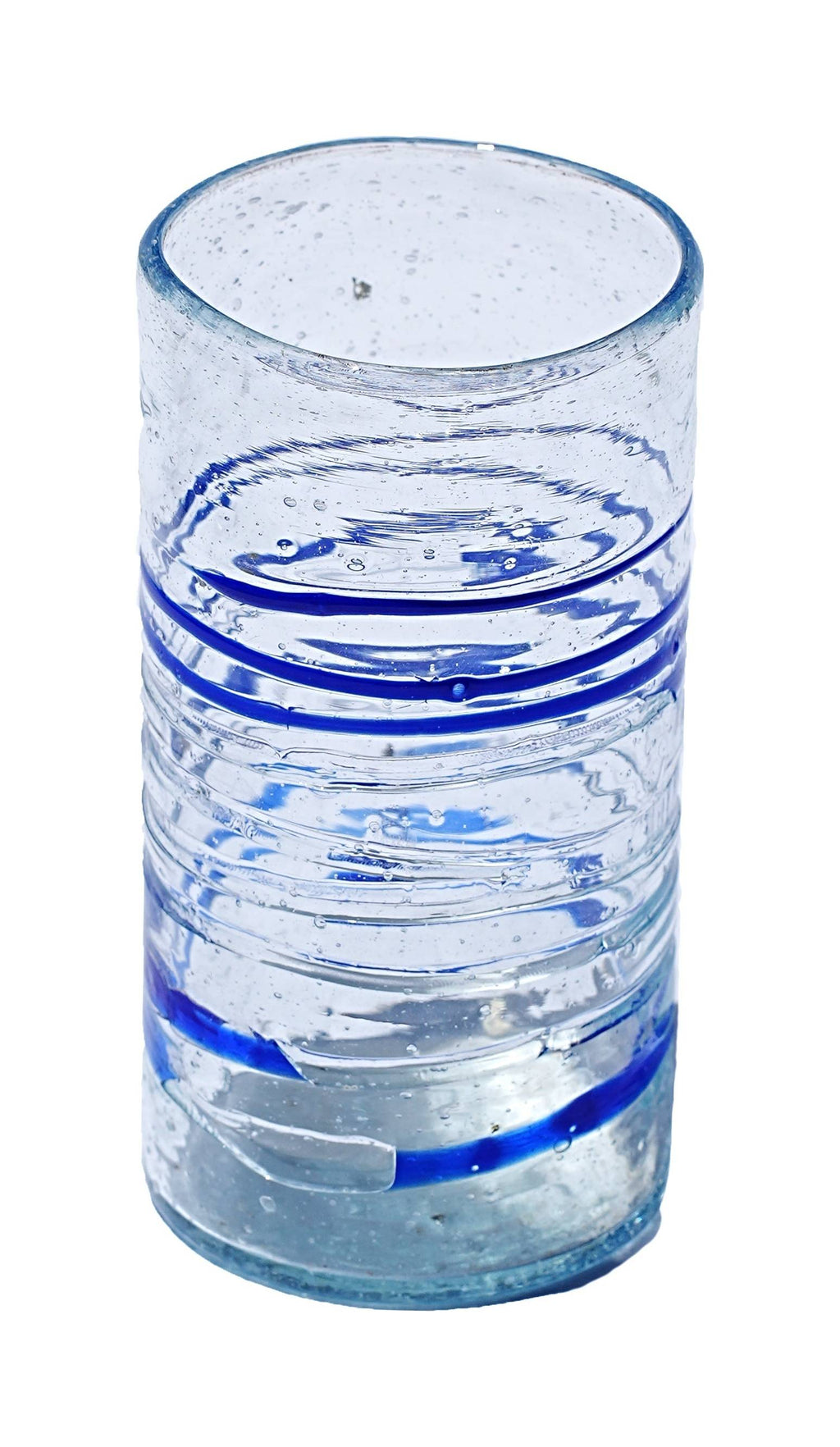 Tumbler, Tall- Recycled Glass, Blue Swirls