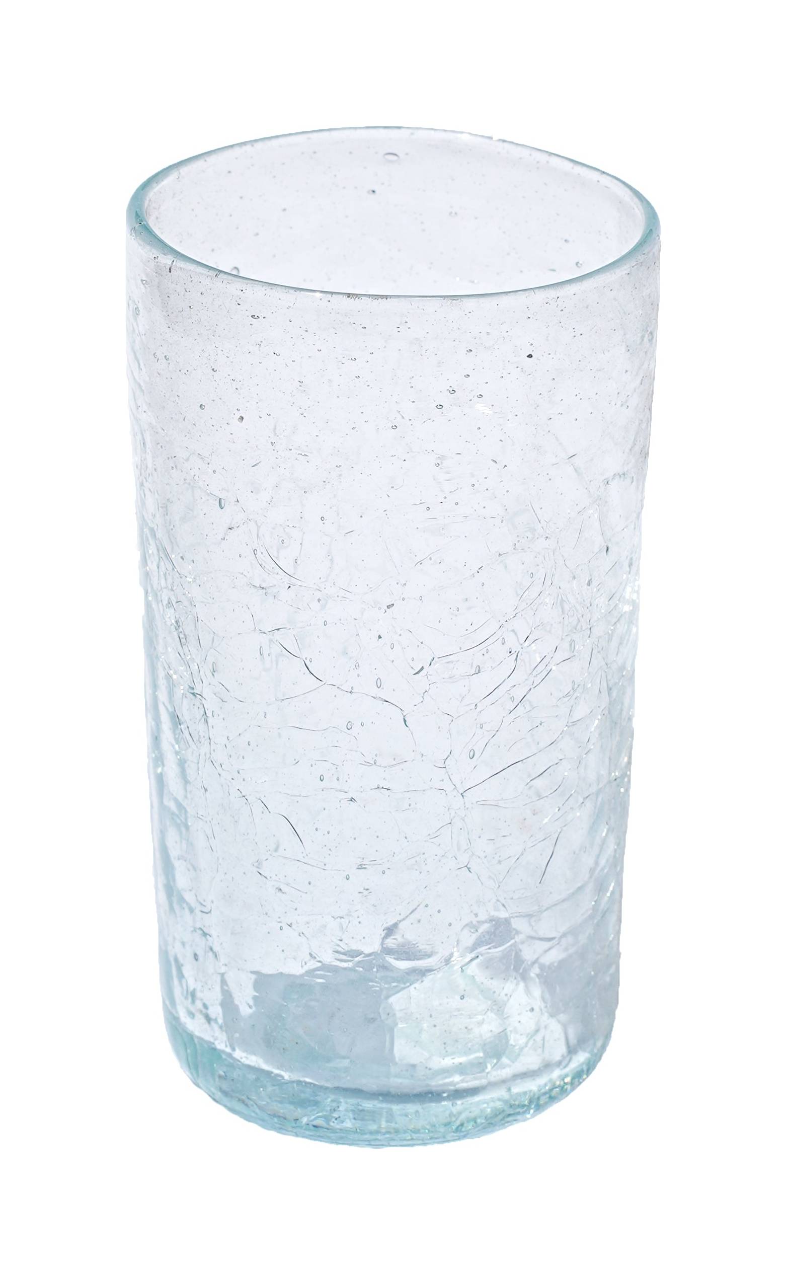 Tumbler- Recycled Glass, Crackled Finish