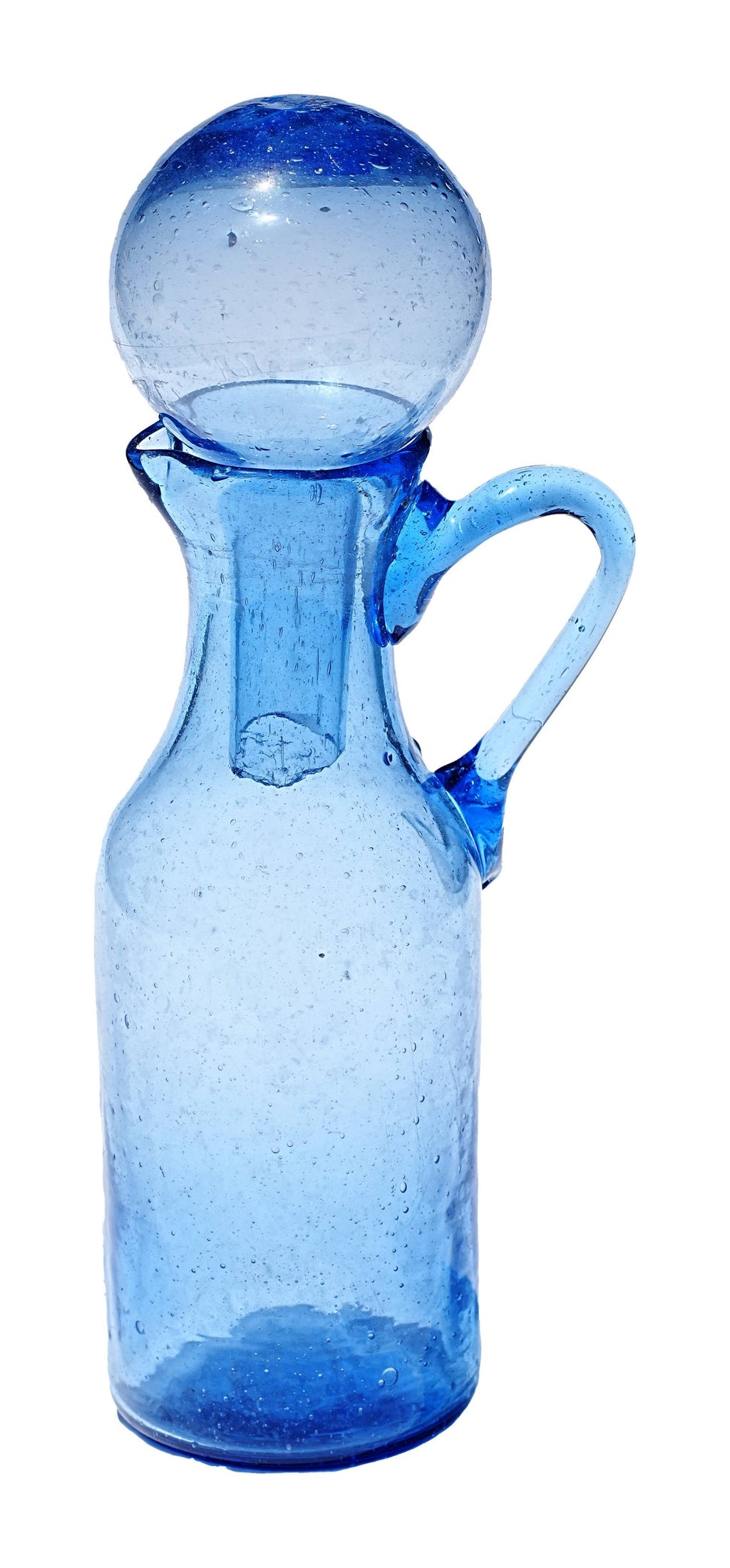 Oil Carafe- Recycled Glass, Blue
