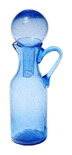 Oil Carafe- Recycled Glass, Blue