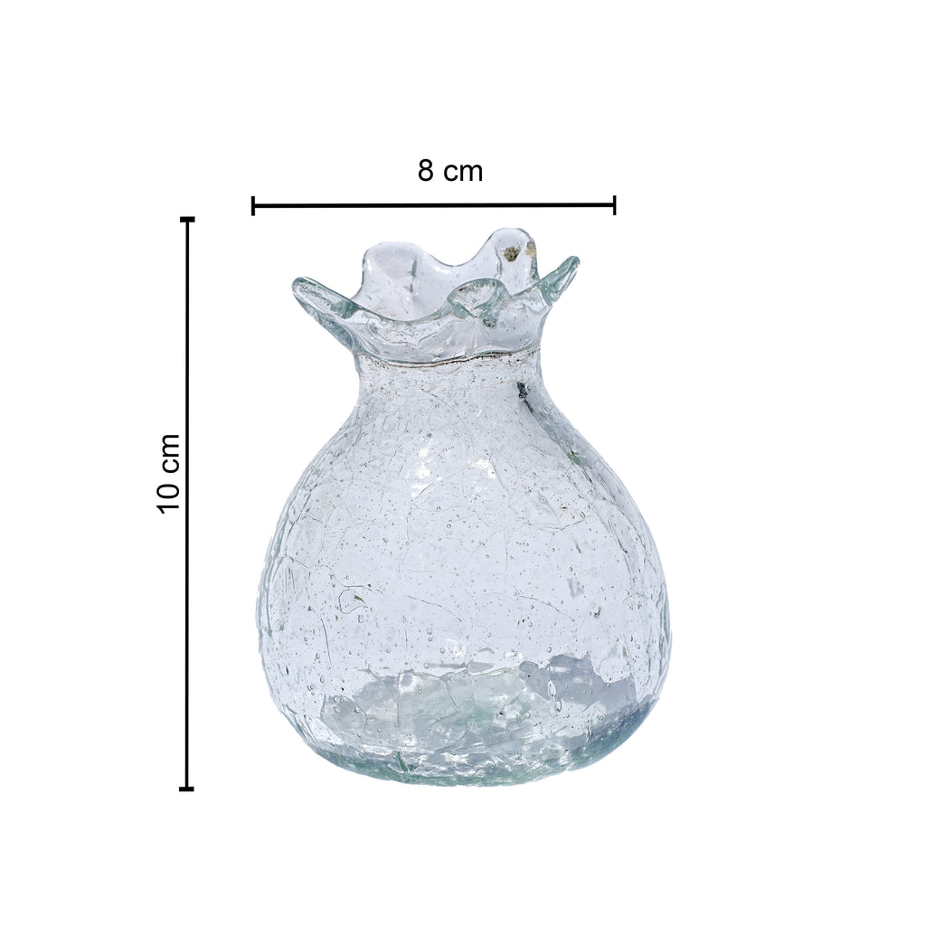 Pomegranate- Recycled Glass, Crackled Finish