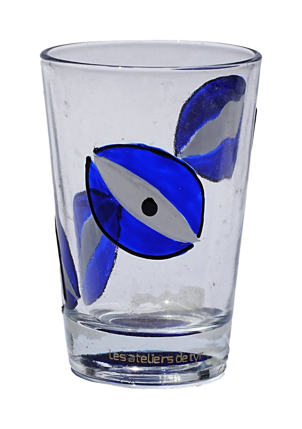 Tumbler- Recycled Glass, Evil Eye Design