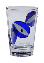 Tumbler- Recycled Glass, Evil Eye Design