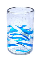 Tumbler- Recycled Glass, Blue Wave Design