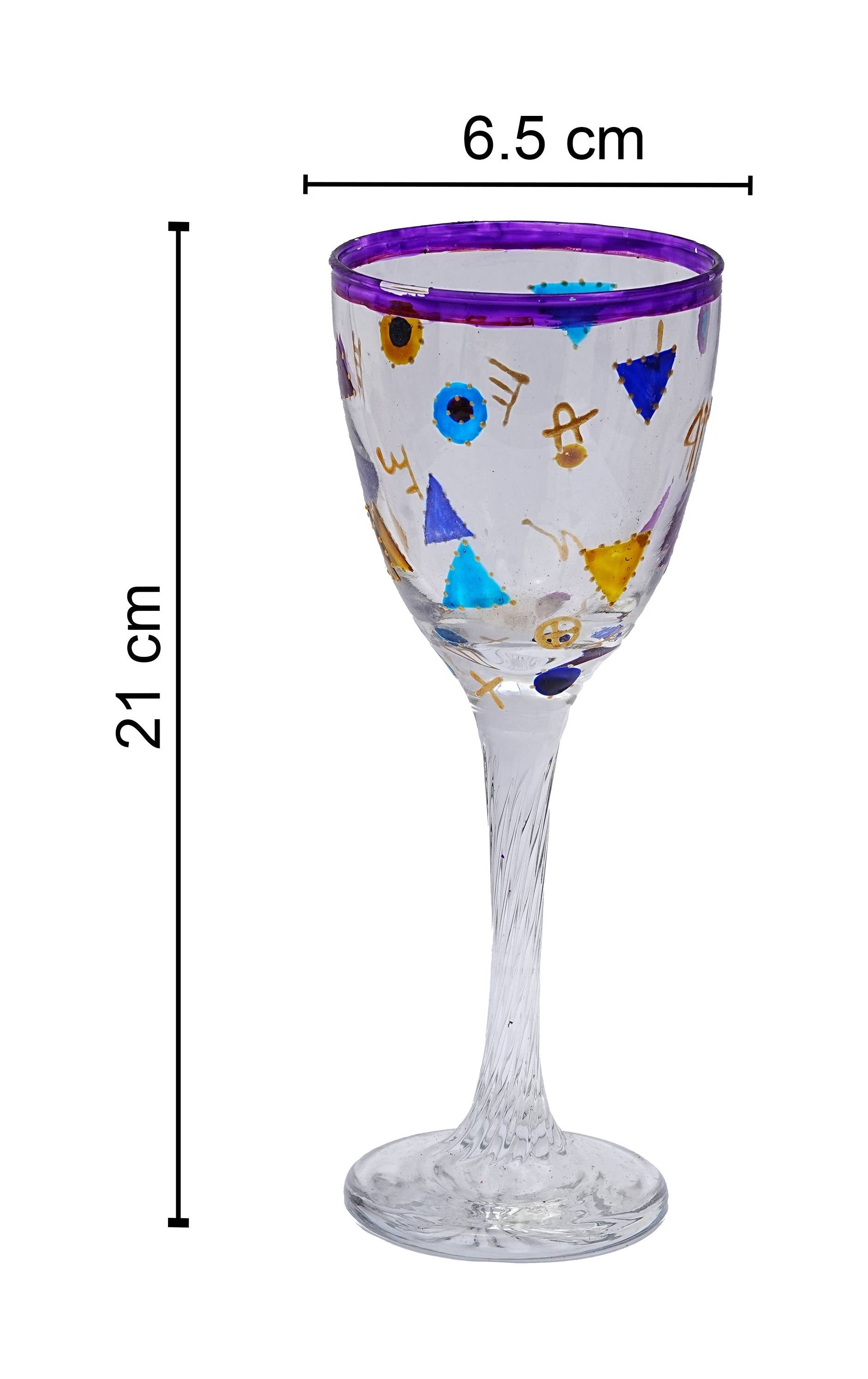 Flûte- Glass with Phoenician Alphabet