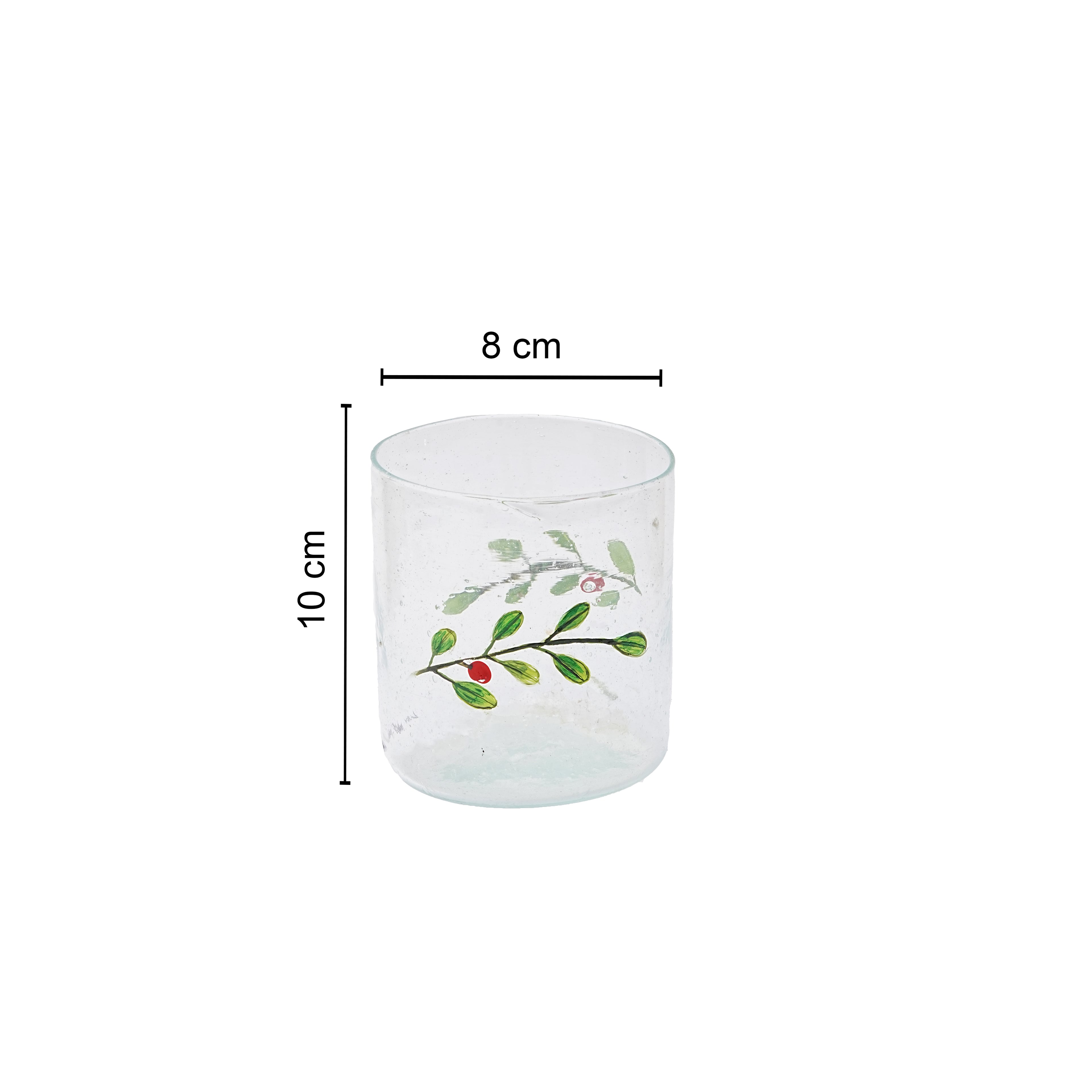 Tumbler- Recycled Glass, Olive Branch Design