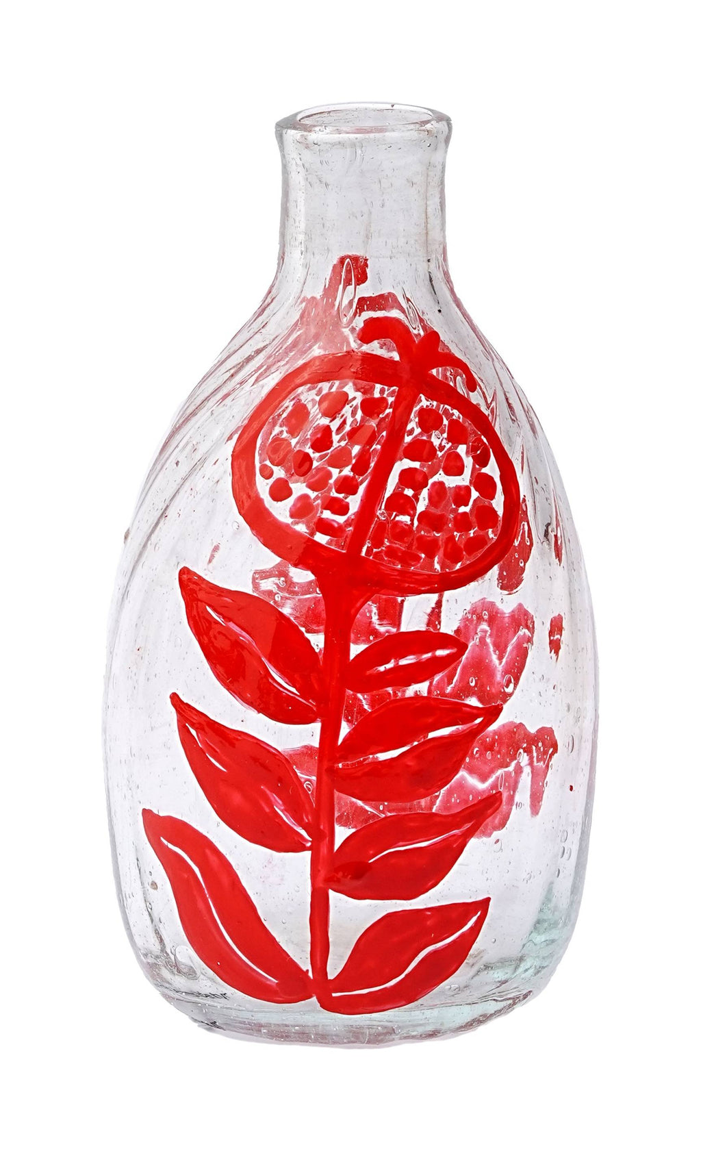 Recycled Glass Bottle- Pomegranate Design