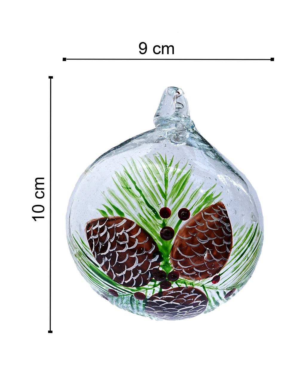 Christmas Ornament- Recycled Glass Pinecone Design