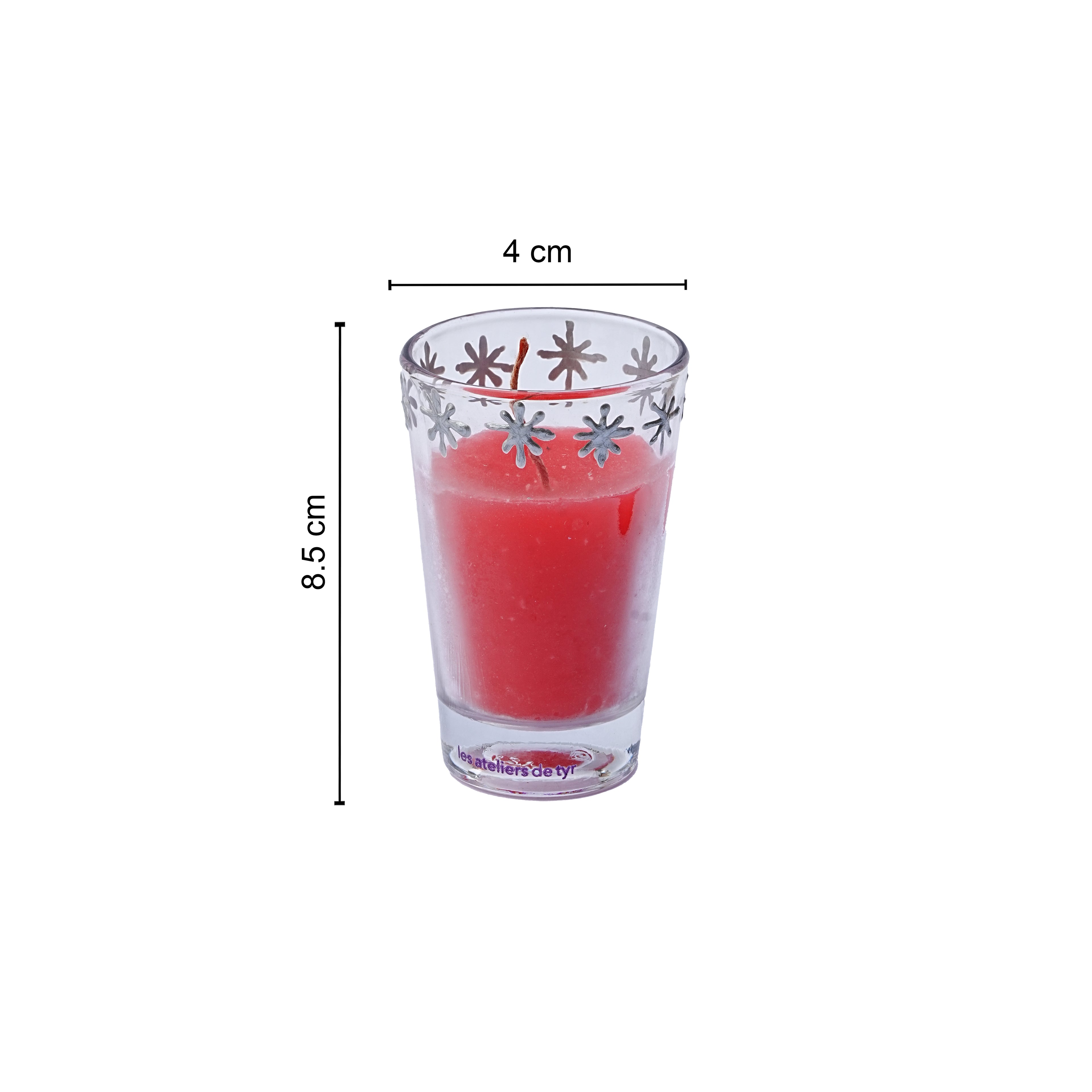 Candle Holder with Candle- Glass