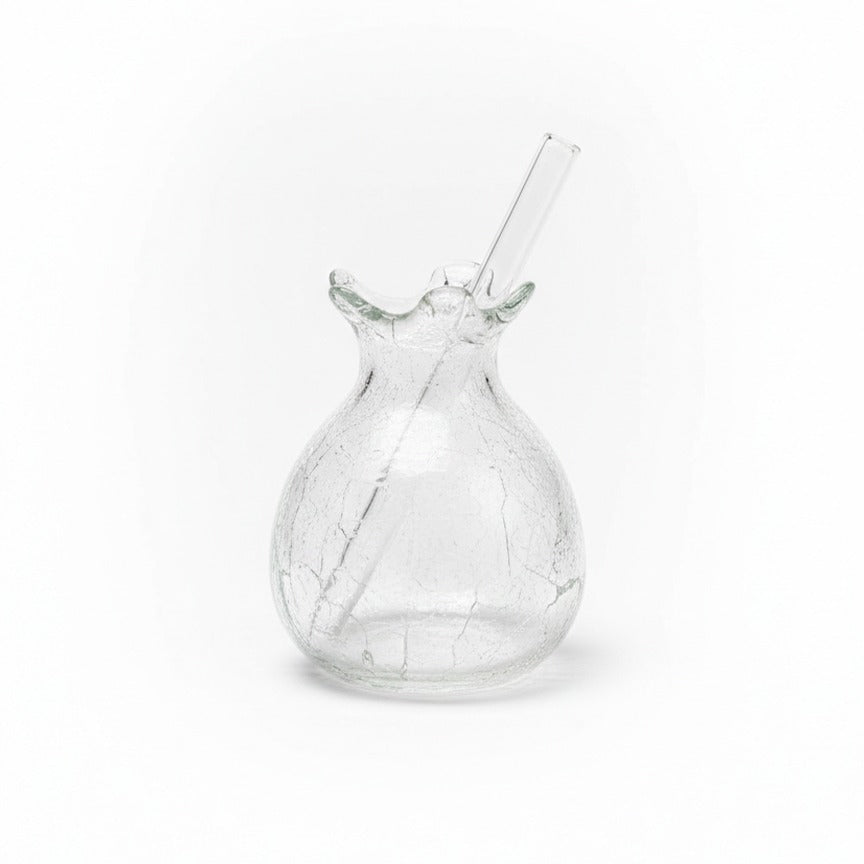 Pomegranate- Recycled Glass, Crackled Finish